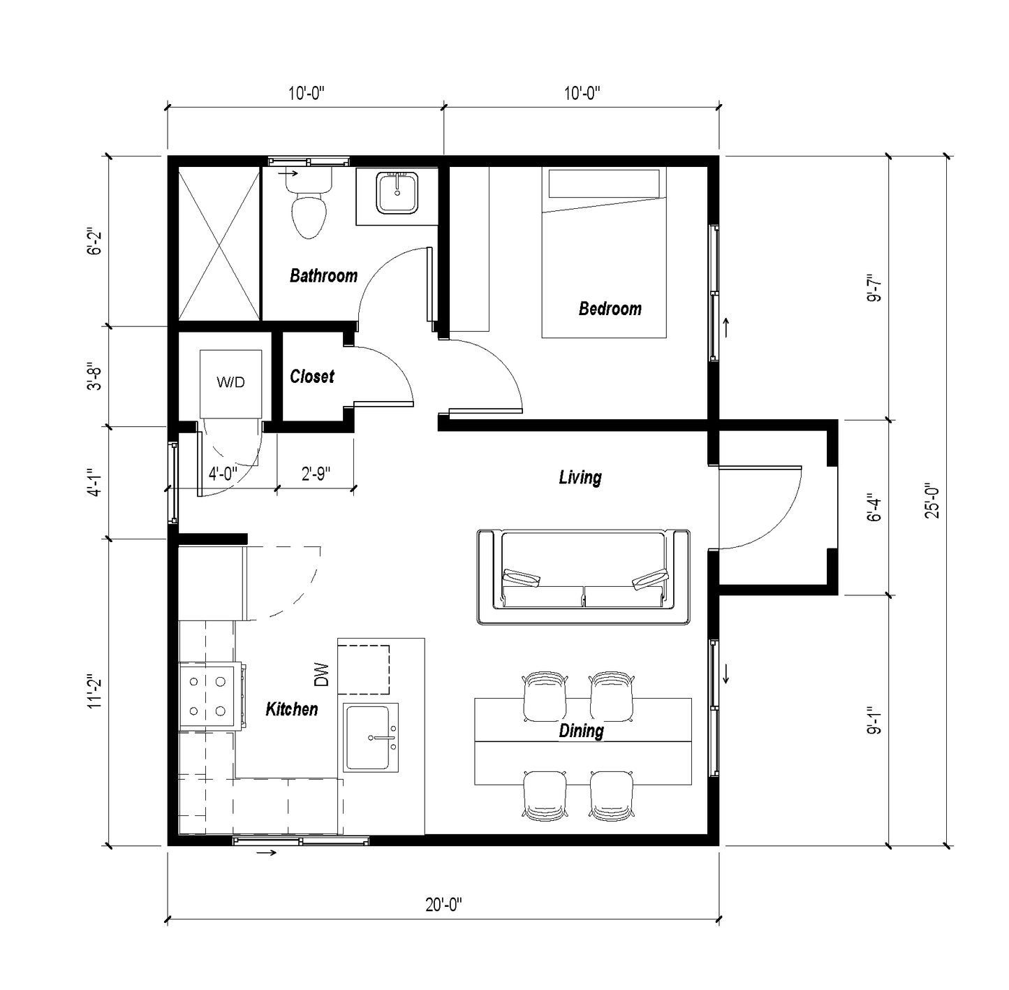 500 SF ADU MODEL