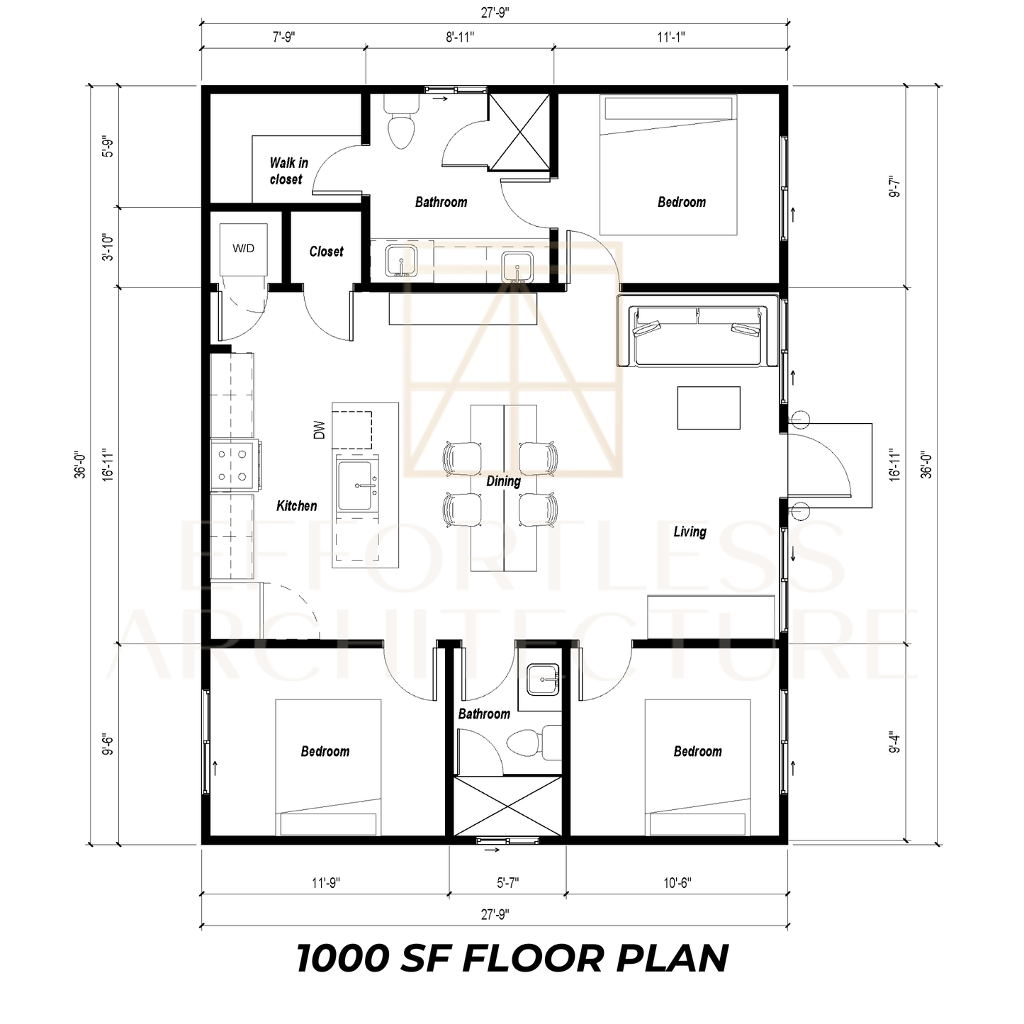 1000 SF ADU